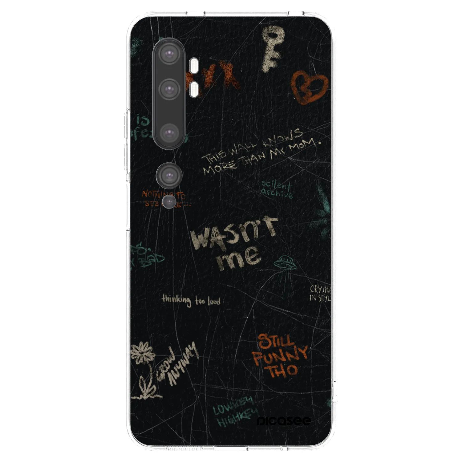 Picasee silikonski prozorni ovitek za Xiaomi Mi Note 10 (Pro) - CONFESSION
