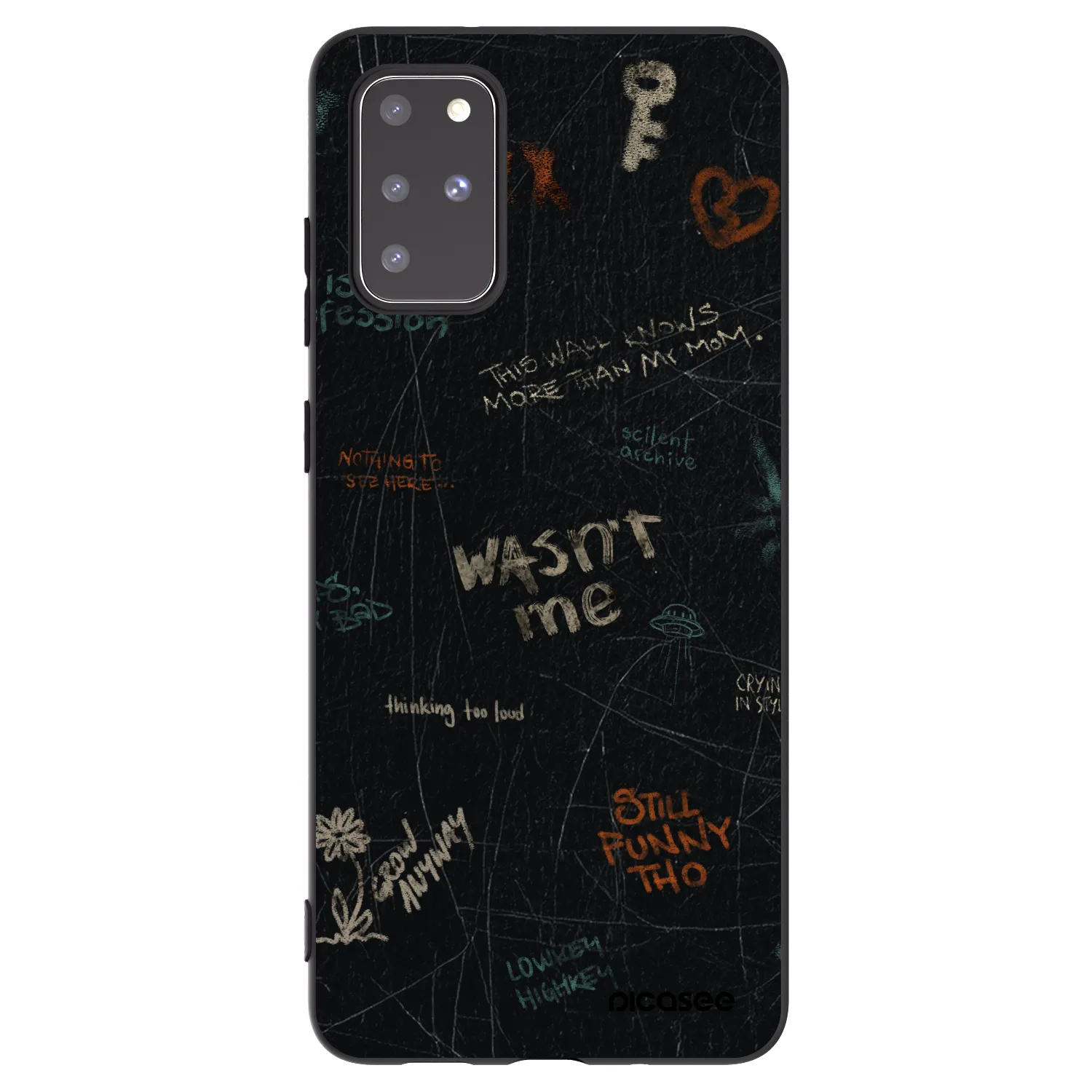 Picasee silikonski črni ovitek za Samsung Galaxy S20+ G985F - CONFESSION