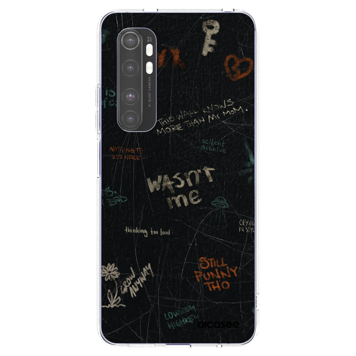 Picasee silikonski prozorni ovitek za Xiaomi Mi Note 10 Lite - CONFESSION