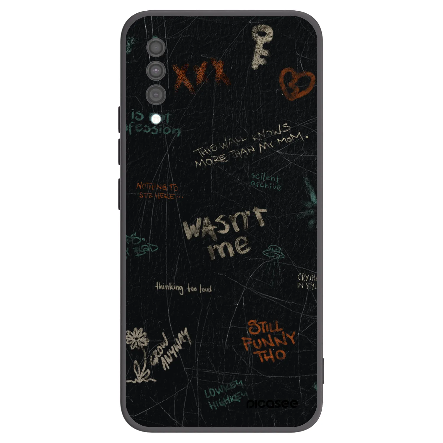 Picasee silikonski črni ovitek za Samsung Galaxy A30s A307F - CONFESSION