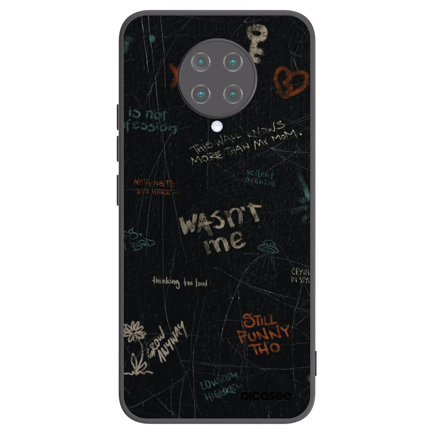 Picasee silikonski črni ovitek za Xiaomi Poco F2 Pro - CONFESSION