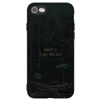 Picasee silikonski črni ovitek za Apple iPhone SE 2022 - DON´T TAG