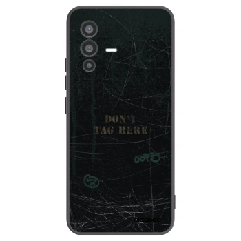 Picasee silikonski črni ovitek za Vivo V23 5G - DON´T TAG