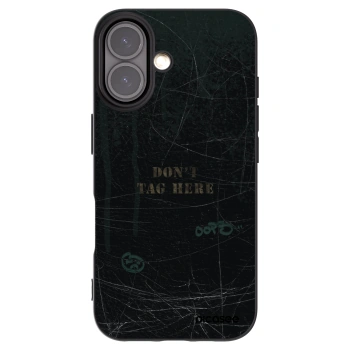 Picasee silikonski črni ovitek za Apple iPhone 16 - DON´T TAG
