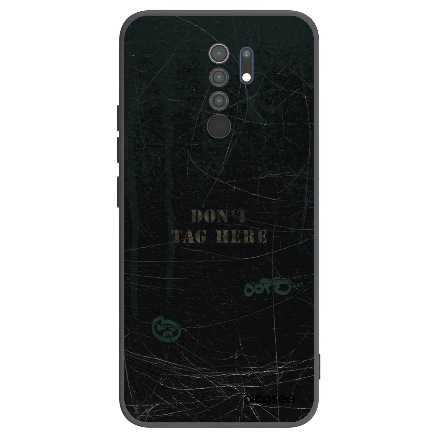 Picasee silikonski črni ovitek za Xiaomi Redmi 9 - DON´T TAG
