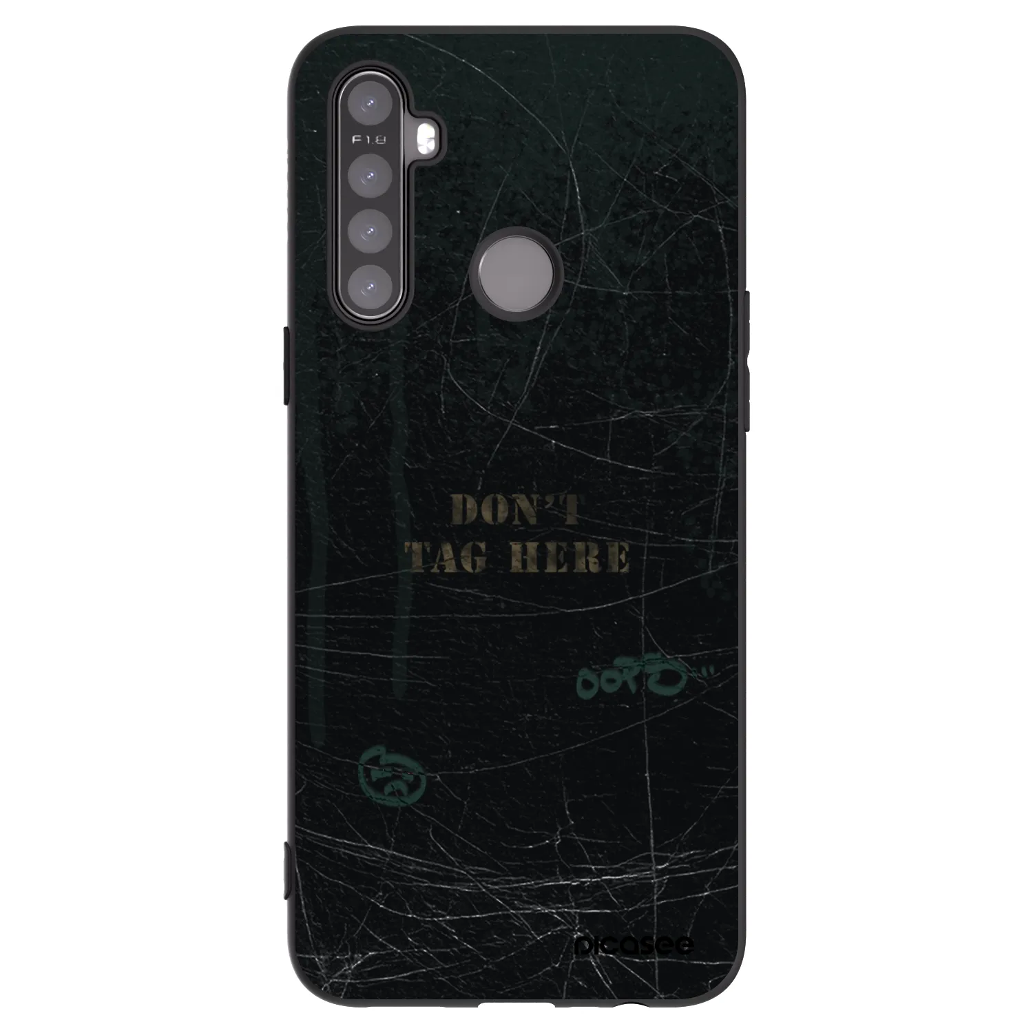 Picasee silikonski črni ovitek za Realme 6i - DON´T TAG