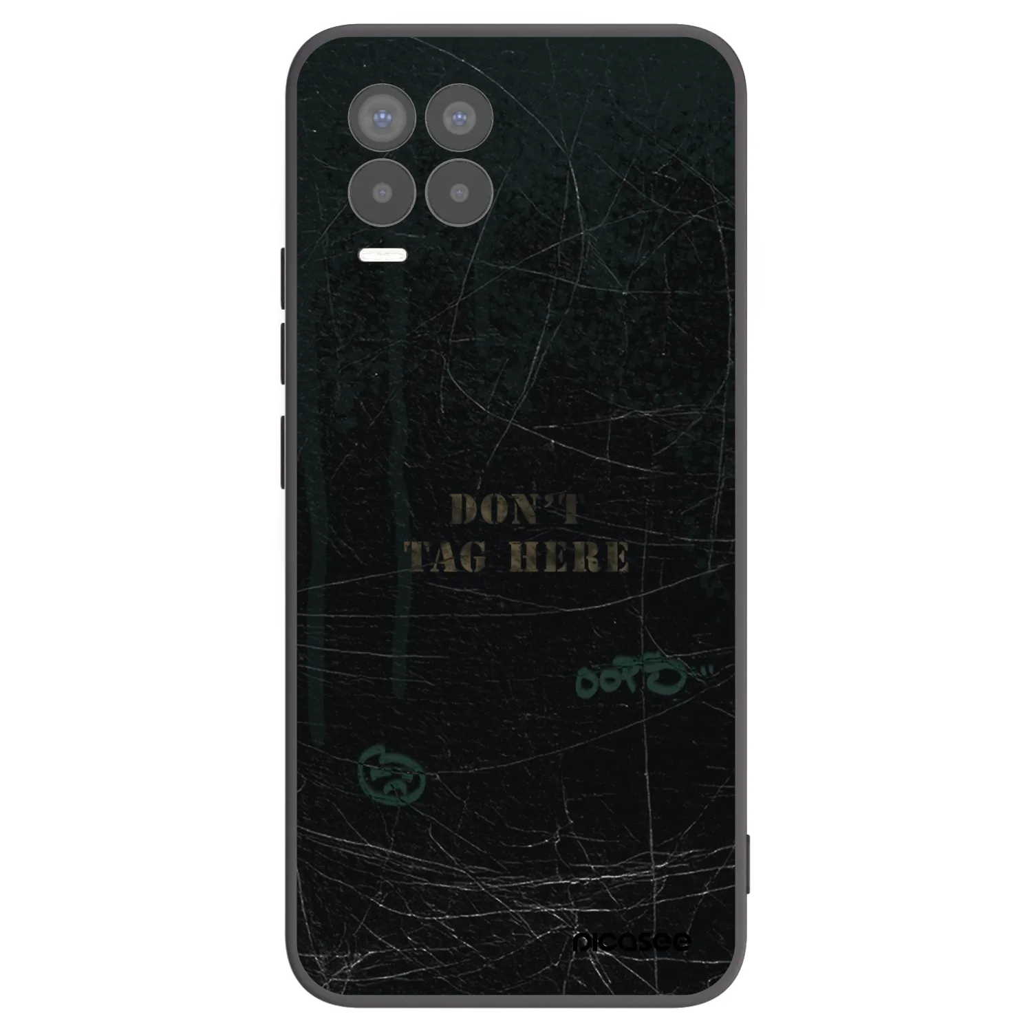 Picasee silikonski črni ovitek za Realme 8 4G - DON´T TAG