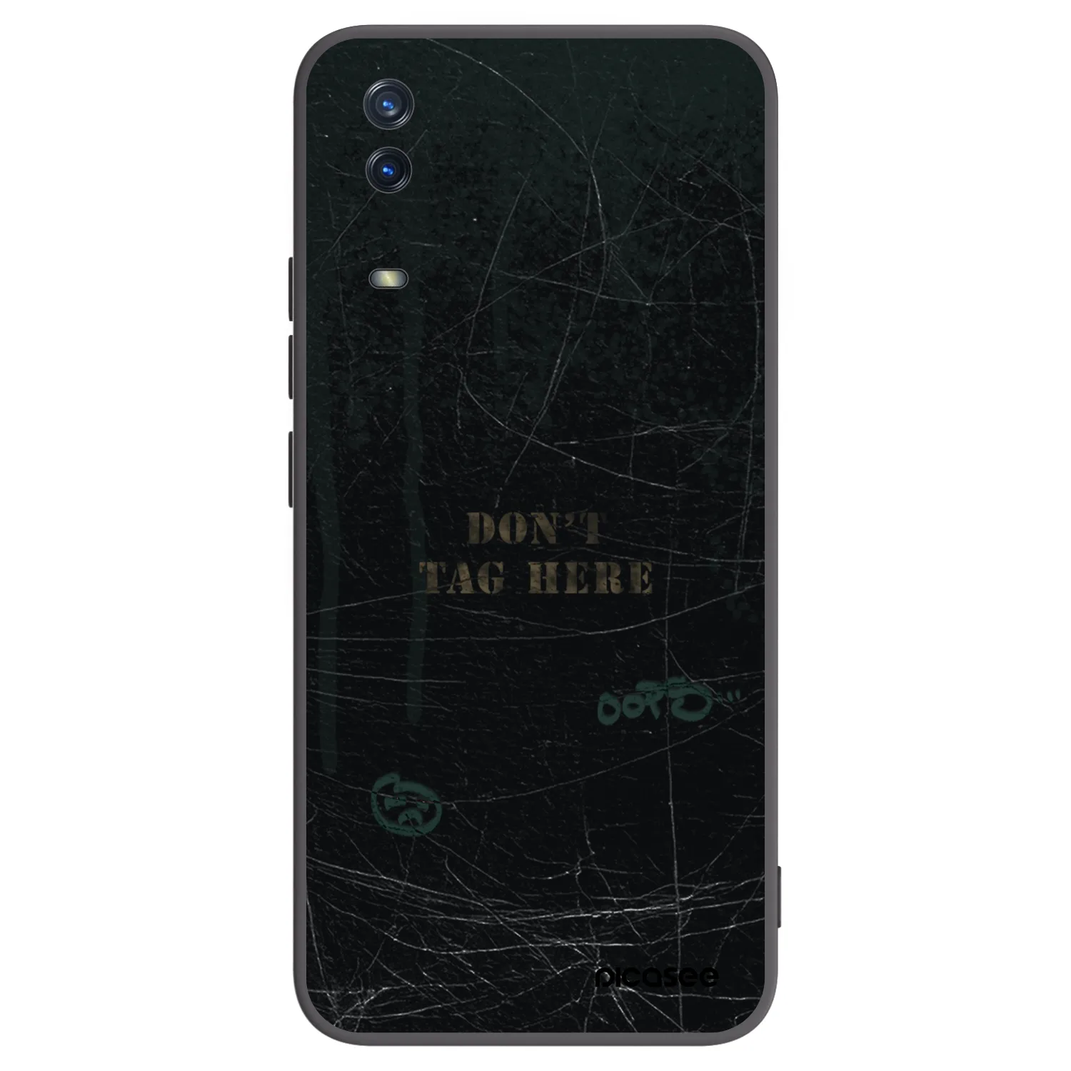 Picasee silikonski črni ovitek za Vivo Y11s - DON´T TAG