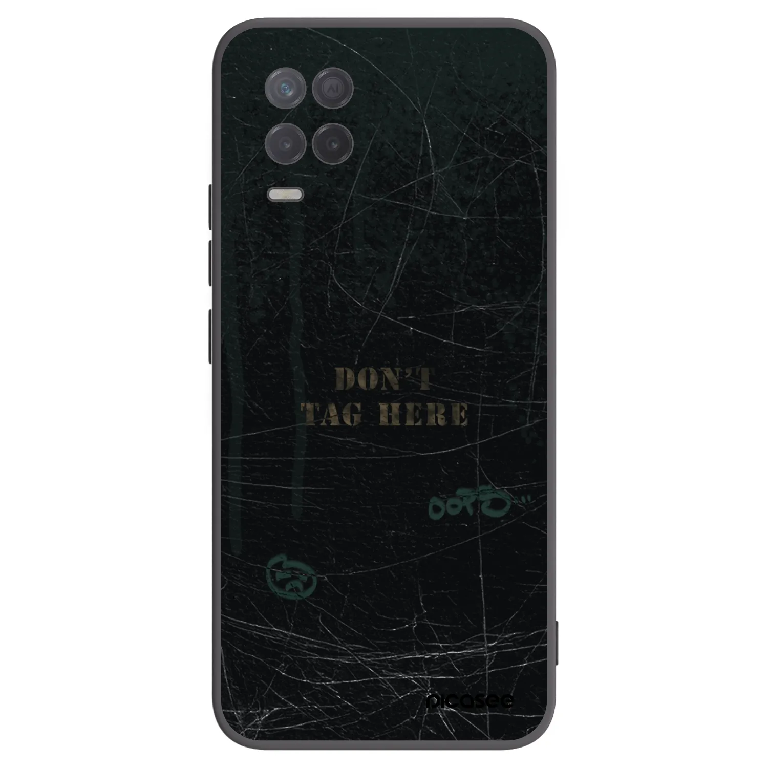 Picasee silikonski črni ovitek za Realme 8 5G - DON´T TAG