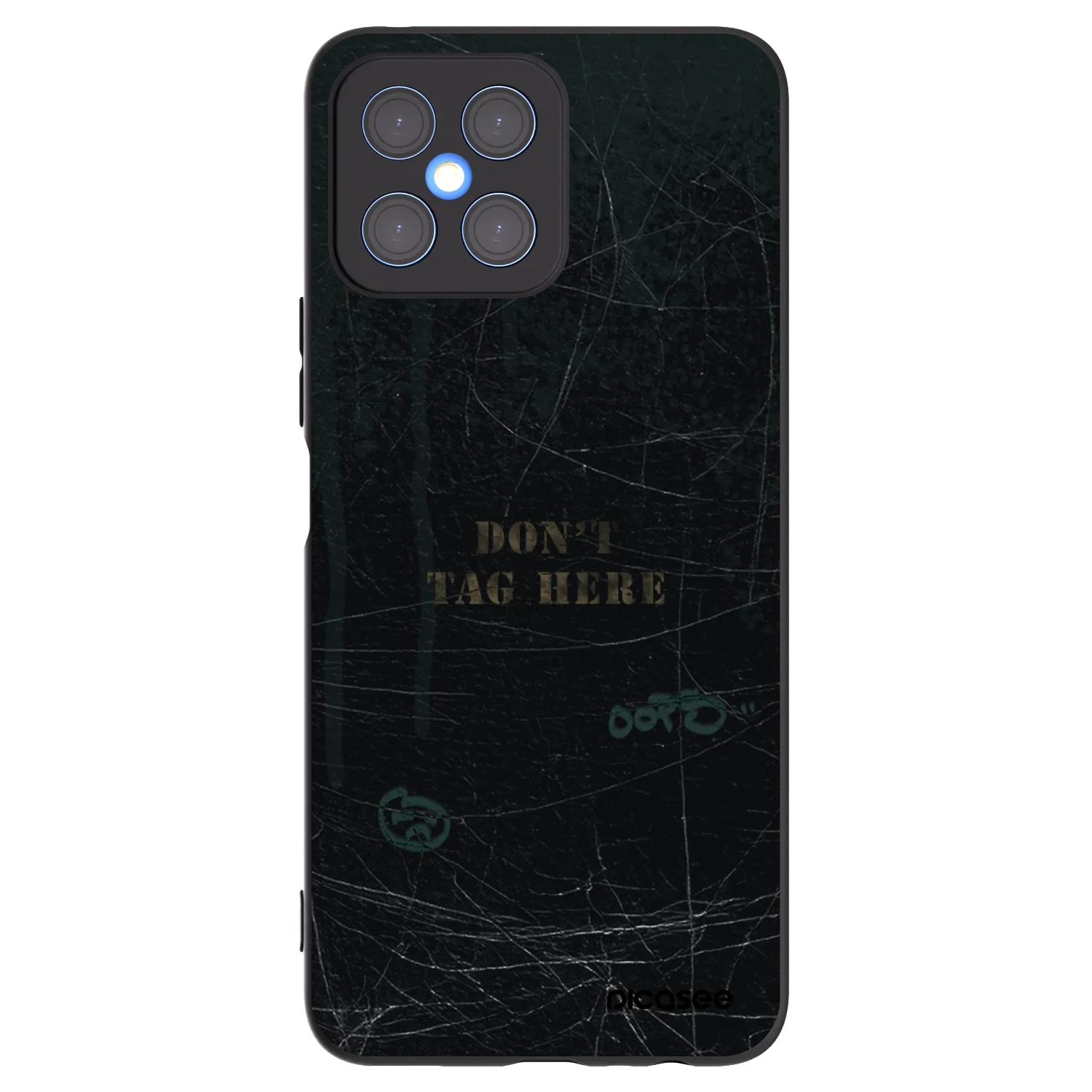 Picasee silikonski črni ovitek za Honor X8 4G - DON´T TAG