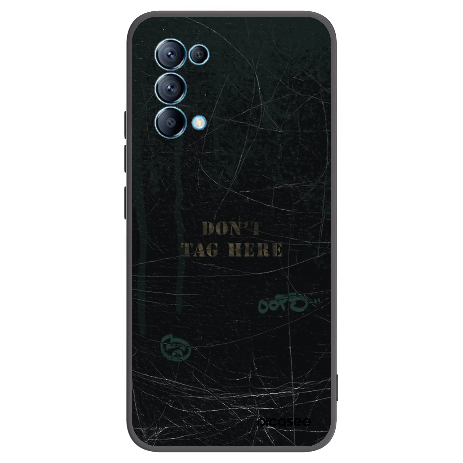 Picasee silikonski črni ovitek za OPPO Reno 5 5G - DON´T TAG