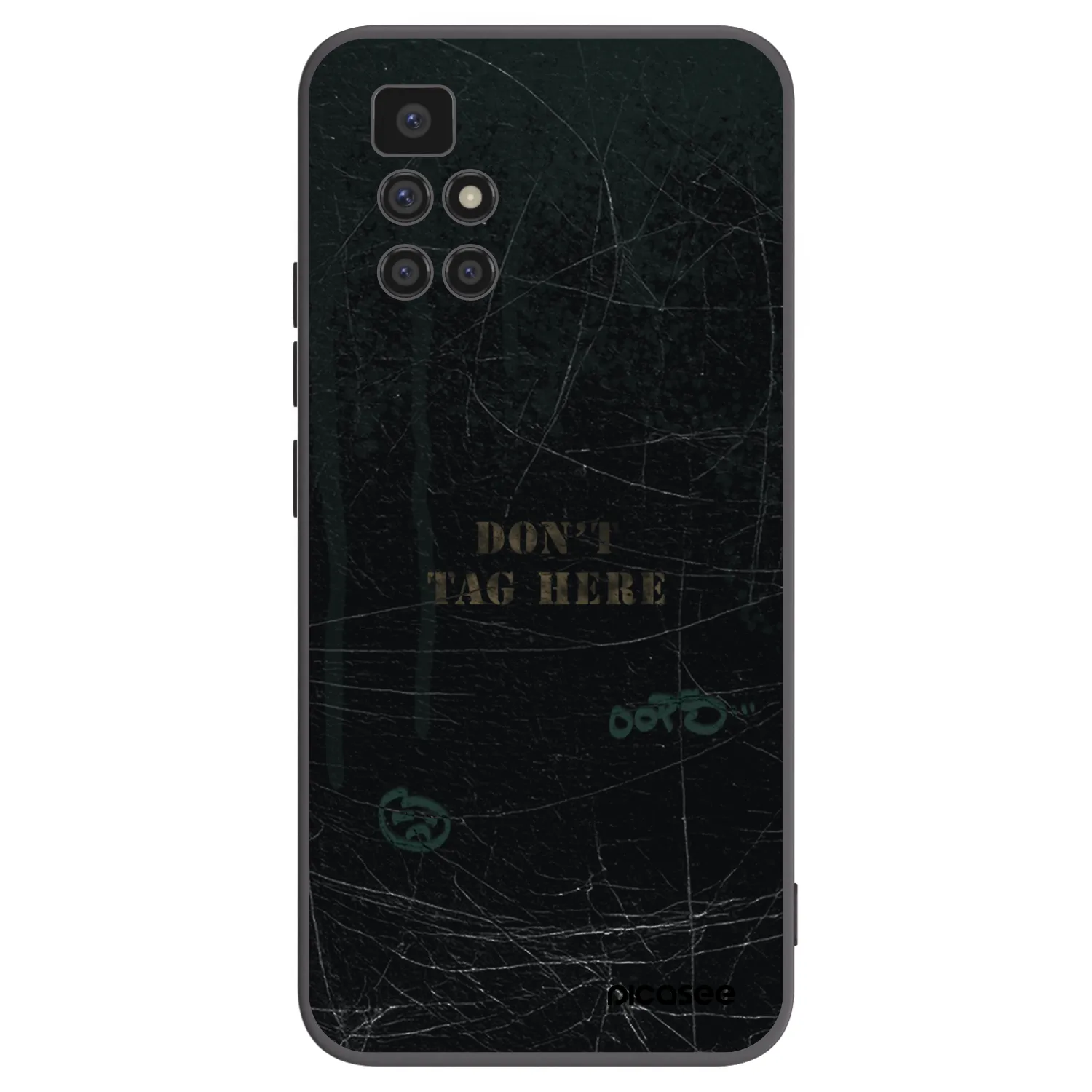 Picasee silikonski črni ovitek za Xiaomi Redmi 10 (2022) - DON´T TAG