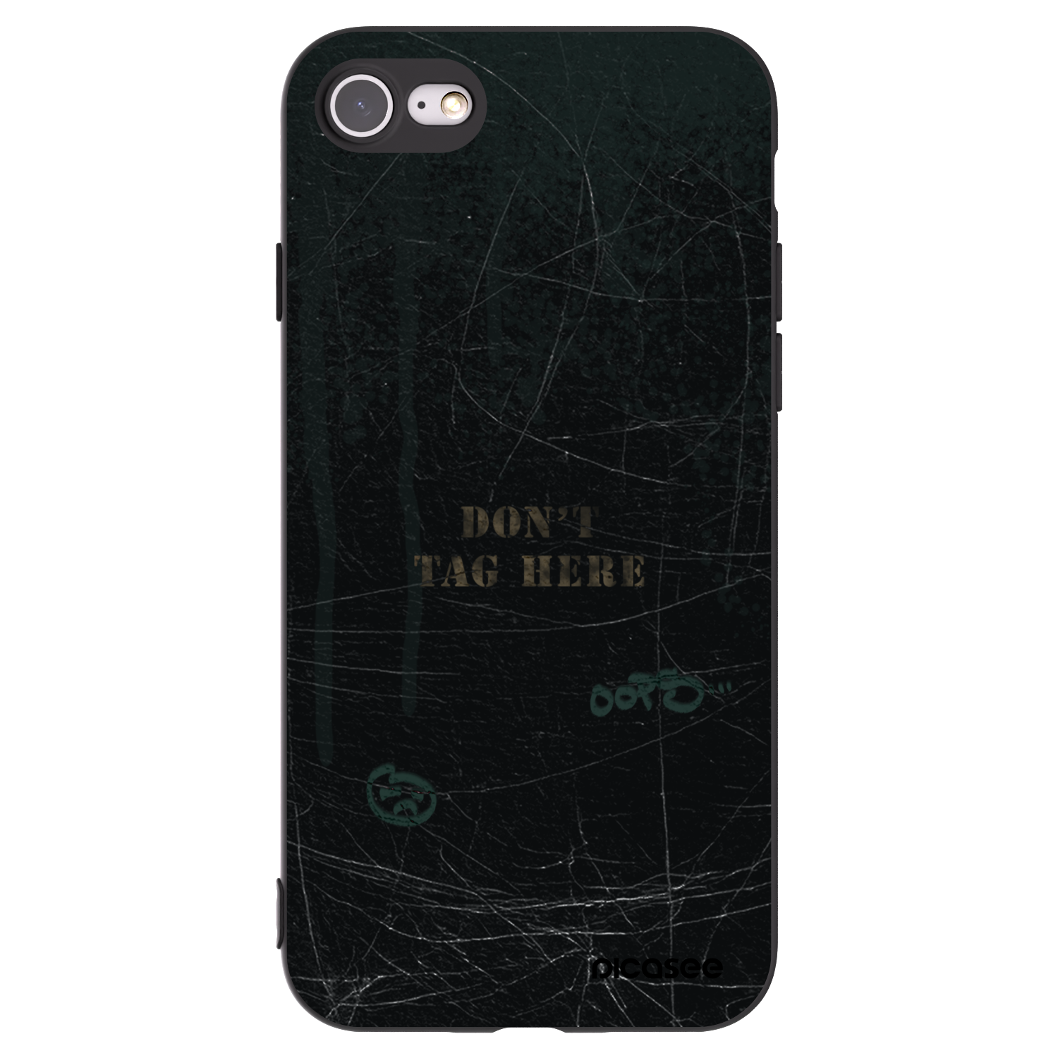 Picasee silikonski črni ovitek za Apple iPhone 8 - DON´T TAG
