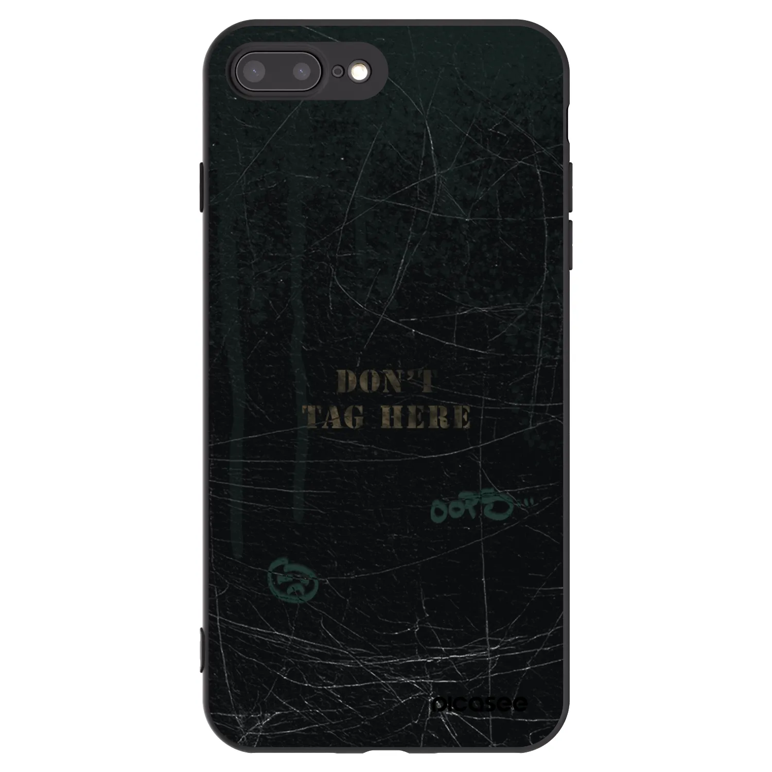 Picasee silikonski črni ovitek za Apple iPhone 8 Plus - DON´T TAG