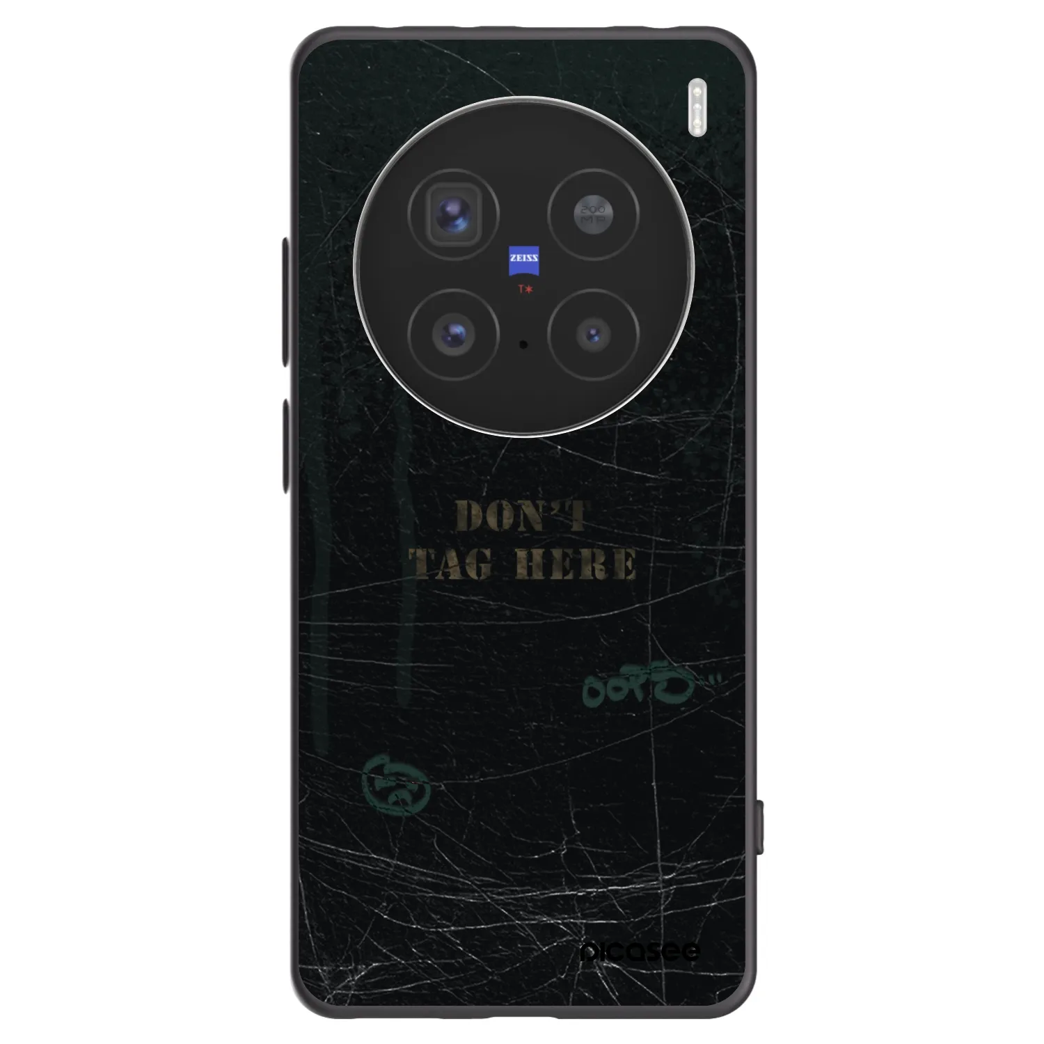 Picasee silikonski črni ovitek za Vivo X200 Pro - DON´T TAG