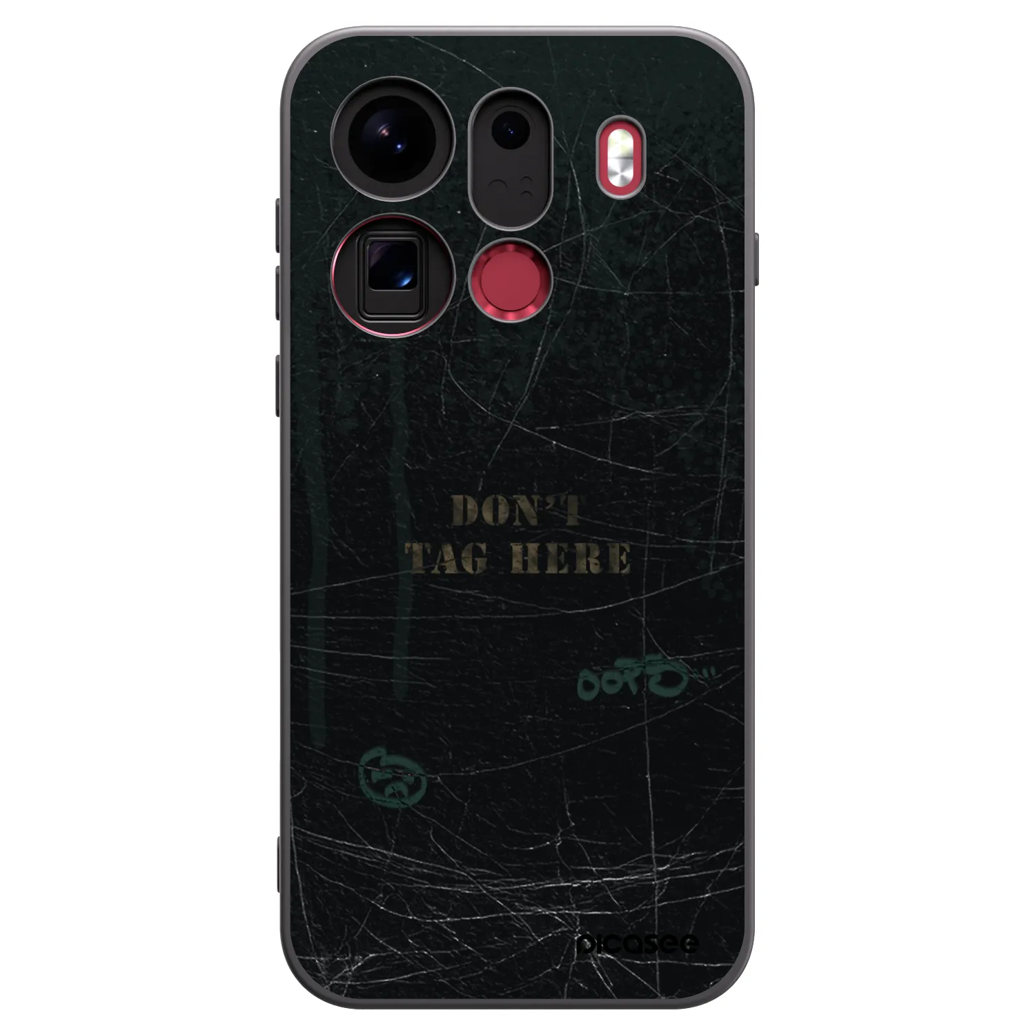 Picasee silikonski črni ovitek za OPPO Find X9 Pro - DON´T TAG