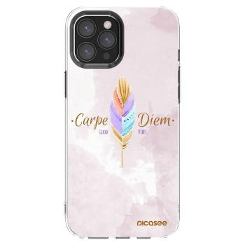 Picasee silikonski prozorni ovitek za Apple iPhone 12 Pro Max - Carpe Diem