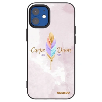 Picasee silikonski črni ovitek za Apple iPhone 12 mini - Carpe Diem