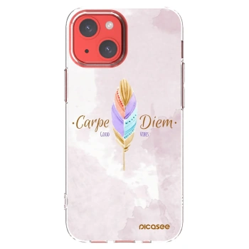Picasee silikonski prozorni ovitek za Apple iPhone 13 mini - Carpe Diem