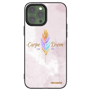 Picasee silikonski črni ovitek za Apple iPhone 13 Pro Max - Carpe Diem