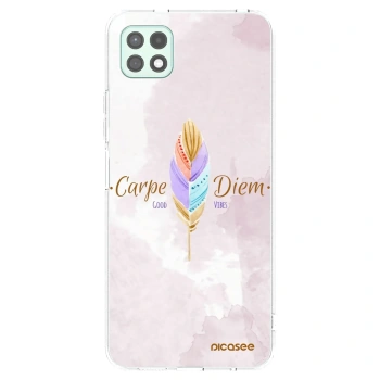 Picasee silikonski prozorni ovitek za Samsung Galaxy A22 A226B 5G - Carpe Diem