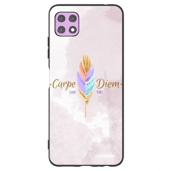 Picasee silikonski črni ovitek za Samsung Galaxy A22 A226B 5G - Carpe Diem