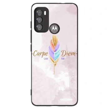 Picasee silikonski črni ovitek za Motorola Moto G60 - Carpe Diem