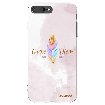 Picasee silikonski prozorni ovitek za Apple iPhone 7 Plus - Carpe Diem