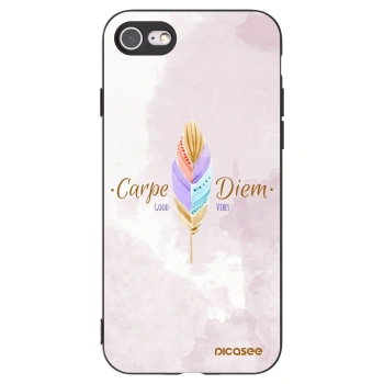 Picasee silikonski črni ovitek za Apple iPhone SE 2022 - Carpe Diem