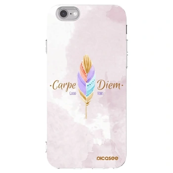 Picasee silikonski prozorni ovitek za Apple iPhone 6/6S - Carpe Diem