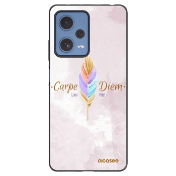 Picasee silikonski črni ovitek za Xiaomi Redmi Note 12 Pro 5G - Carpe Diem
