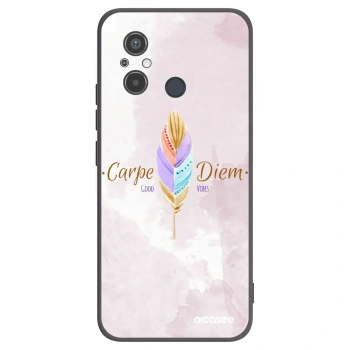 Picasee silikonski črni ovitek za Xiaomi Redmi 12C - Carpe Diem