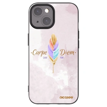 Picasee silikonski črni ovitek za Apple iPhone 15 - Carpe Diem
