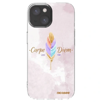 Picasee silikonski prozorni ovitek za Apple iPhone 15 - Carpe Diem