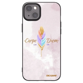 Picasee silikonski črni ovitek za Apple iPhone 15 Plus - Carpe Diem