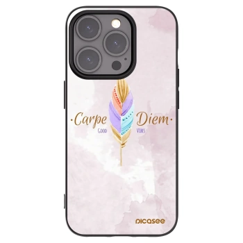 Picasee silikonski črni ovitek za Apple iPhone 15 Pro - Carpe Diem