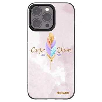 Picasee silikonski črni ovitek za Apple iPhone 15 Pro Max - Carpe Diem