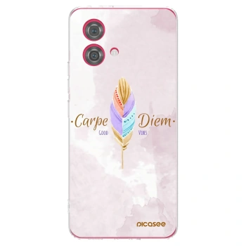 Picasee silikonski prozorni ovitek za Motorola Moto G84 5G - Carpe Diem