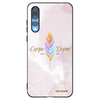 Picasee silikonski črni ovitek za Huawei P20 Pro - Carpe Diem