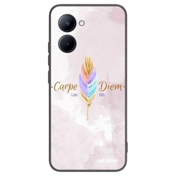 Picasee silikonski črni ovitek za Realme C33 (2023) - Carpe Diem