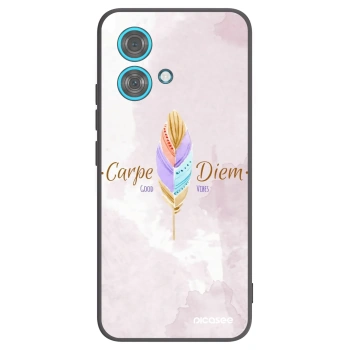 Picasee silikonski črni ovitek za Motorola Edge 40 Neo - Carpe Diem