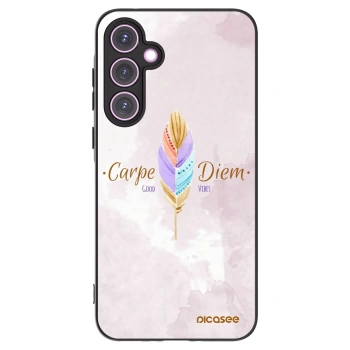 Picasee silikonski črni ovitek za Samsung Galaxy A35 5G A356B - Carpe Diem