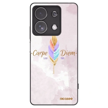Picasee silikonski črni ovitek za Xiaomi Redmi Note 13 Pro 4G - Carpe Diem