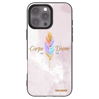 Picasee silikonski črni ovitek za Apple iPhone 16 Pro Max - Carpe Diem