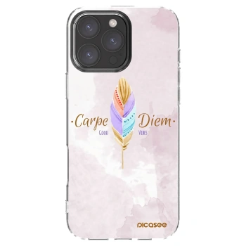 Picasee silikonski prozorni ovitek za Apple iPhone 16 Pro Max - Carpe Diem