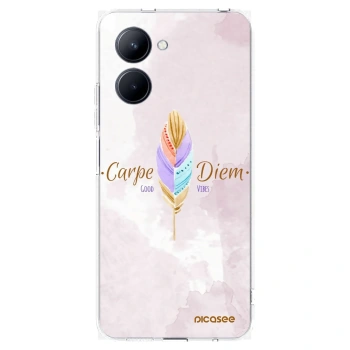 Picasee silikonski prozorni ovitek za Realme C33 (2023) - Carpe Diem