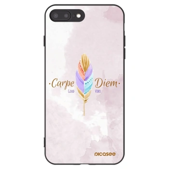Picasee silikonski črni ovitek za Apple iPhone 8 Plus - Carpe Diem