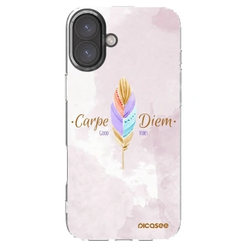 Picasee silikonski prozorni ovitek za Apple iPhone 16 Plus - Carpe Diem