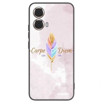 Picasee silikonski črni ovitek za Motorola Moto G85 - Carpe Diem
