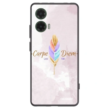 Picasee silikonski črni ovitek za Motorola Moto G35 5G - Carpe Diem